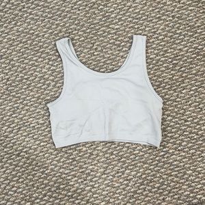 Aerie gray workout crop top